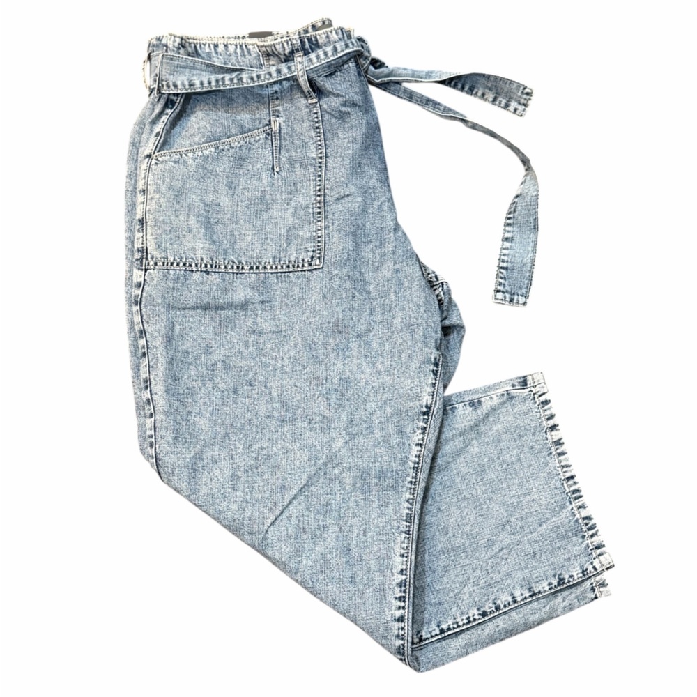 torrid High-Rise Baggy Lightweight Tie-Belt Jeans sz 14R NWT - Picture 1 of 11